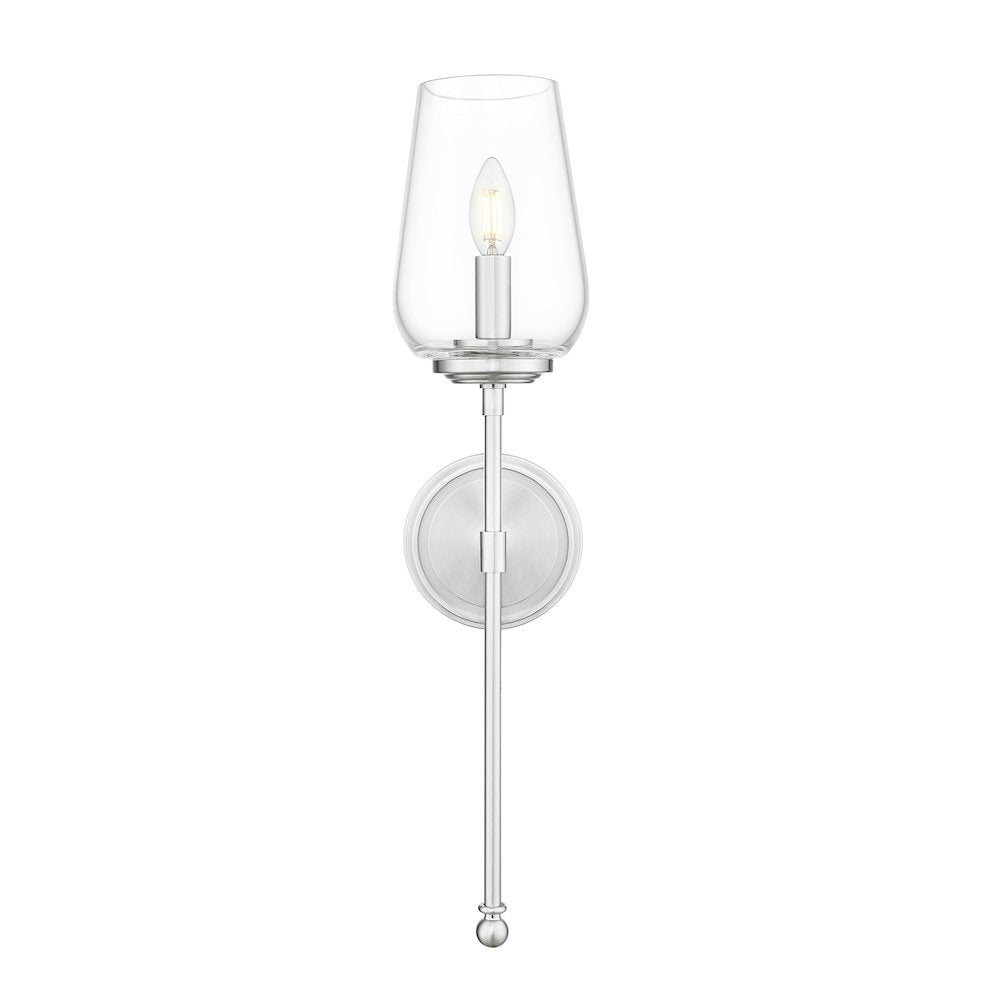Z-Lite 1 Light Wall Sconce, Brushed Nickel