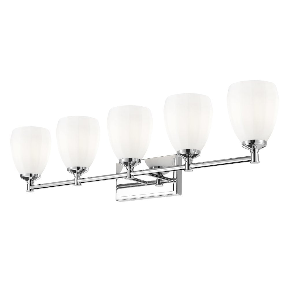 Z-Lite Oren 5 Light Vanity in Chrome  color, Steel frame