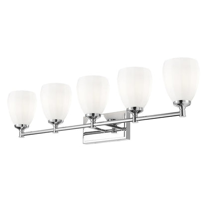 Z-Lite Oren 5 Light Vanity in Chrome  color, Steel frame
