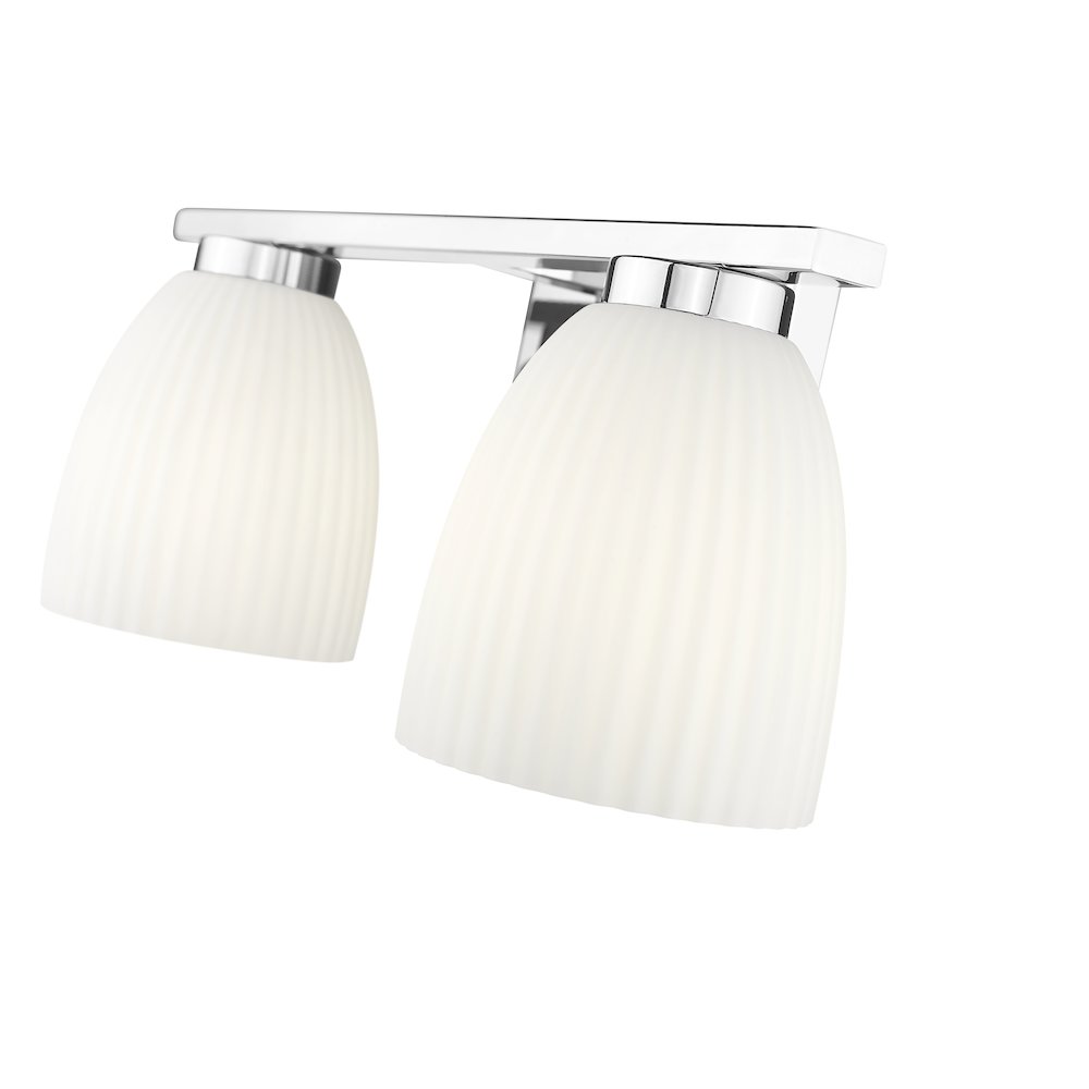 Z-Lite Naya 2 Light Vanity in Chrome color, Steel frame
