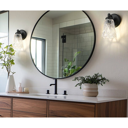 Z-Lite 1 Light Wall Sconce, Matte Black