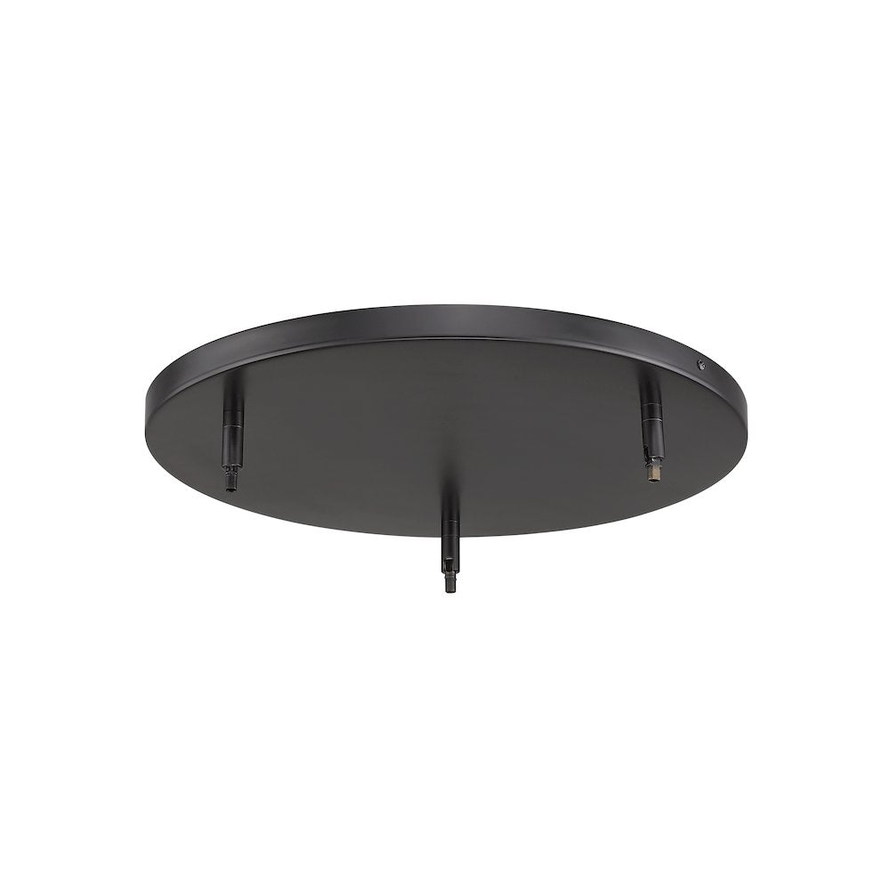 Z-Lite 3 Light Ceiling Plate, Matte Black Frame Finish