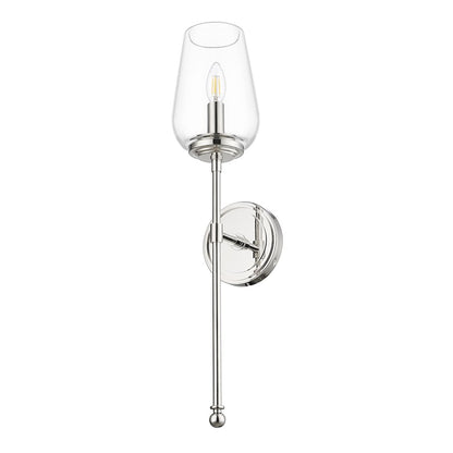 Z-Lite 1 Light Wall Sconce, Polished Nickel