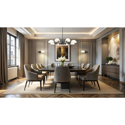 Z-Lite 8 Light Chandelier, Matte Black