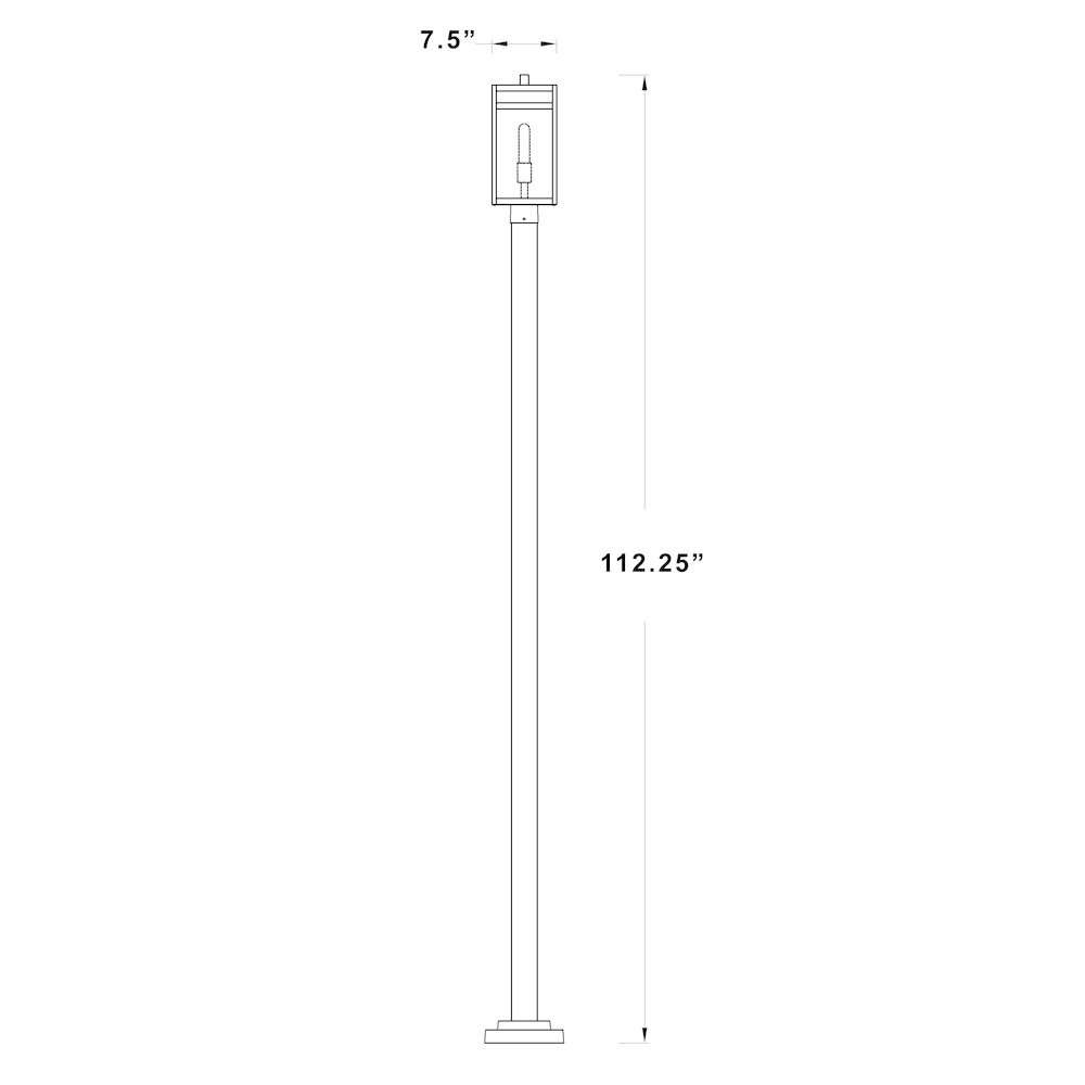 Z-Lite 1 Light Outdoor Post Mounted Fixture