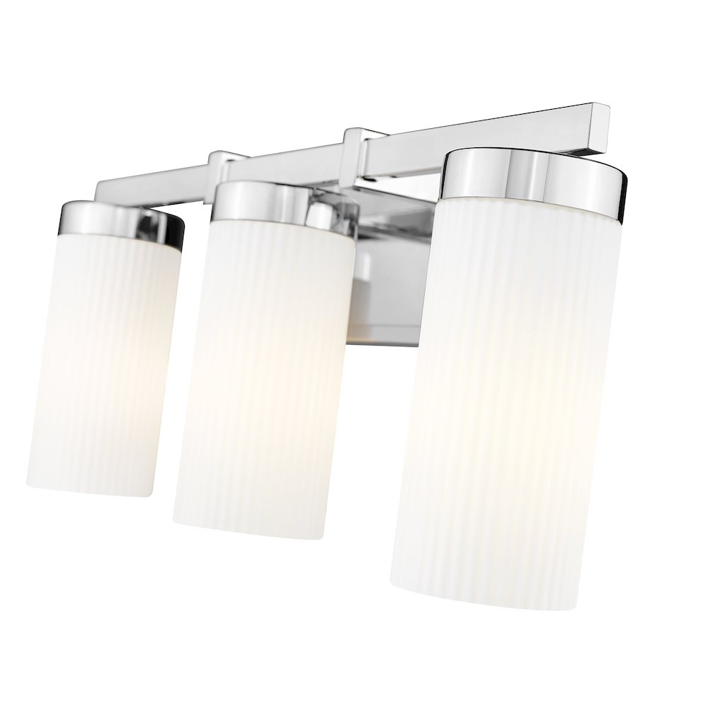 Z-Lite Danica 3 Light Vanity in Chrome color, Steel frame