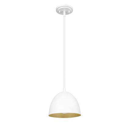 Z-Lite 1 Light Pendant, Matte White