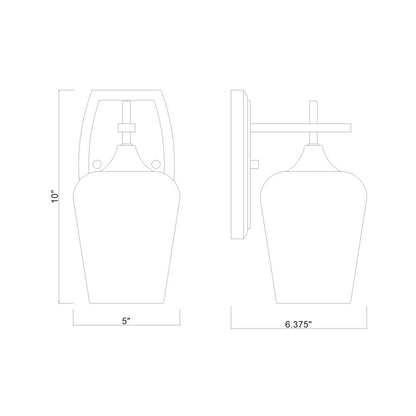 Z-Lite 1 Light Wall Sconce, Burnished Brass
