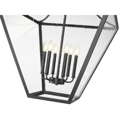 Z-Lite 6 Light Chandelier, Iron Ore