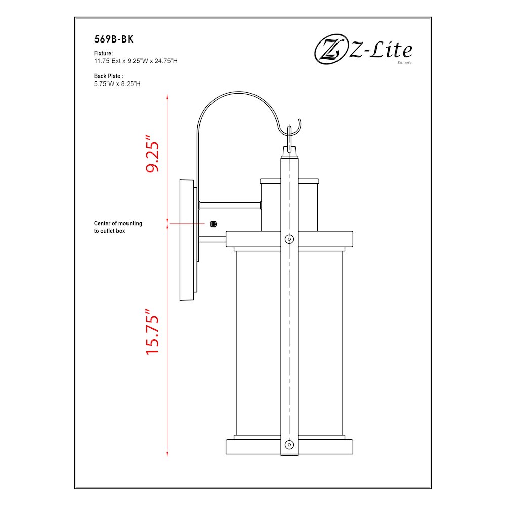 Z-Lite 1 Light Outdoor Wall Light