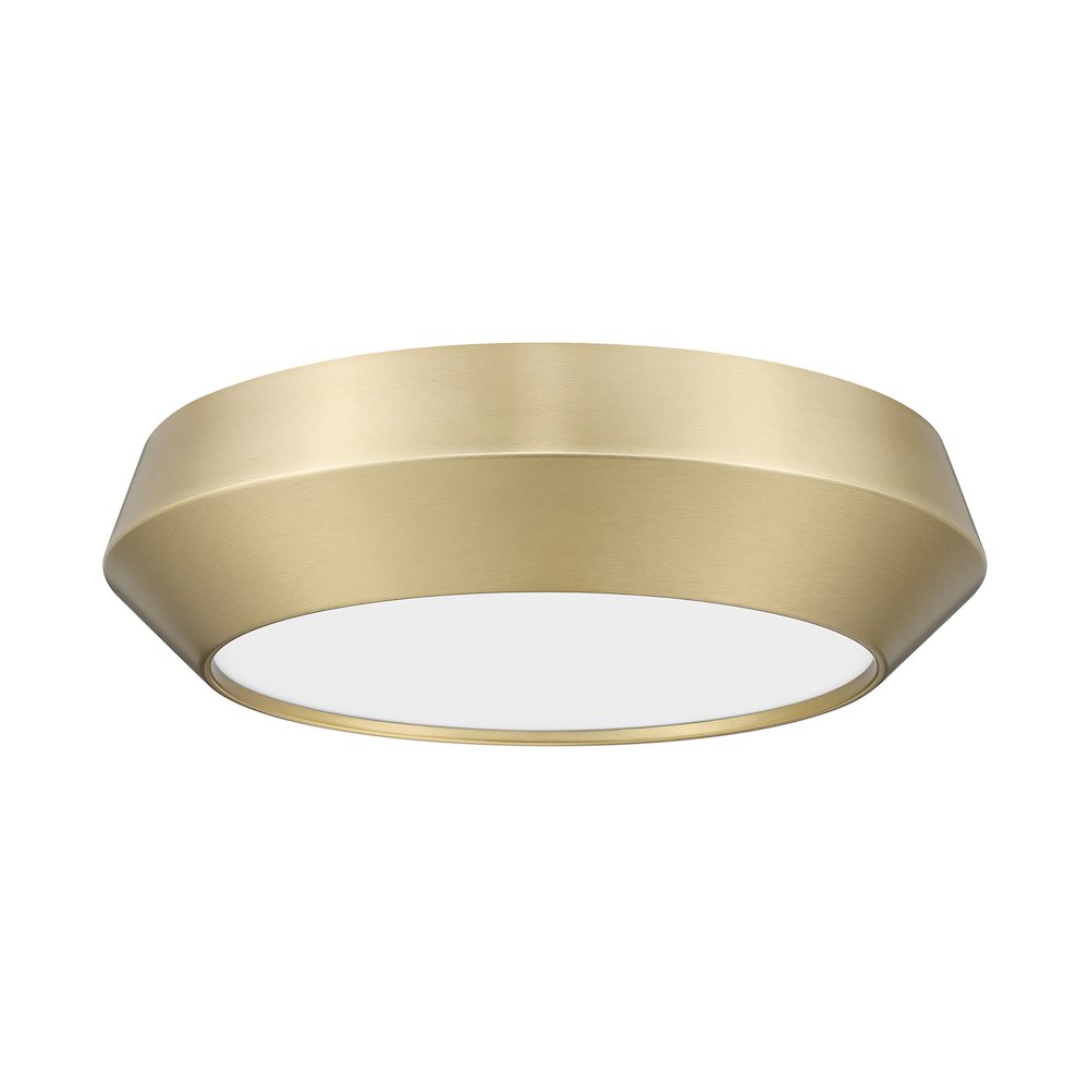 Z-Lite 1 Light Flush Mount, Modern Gold