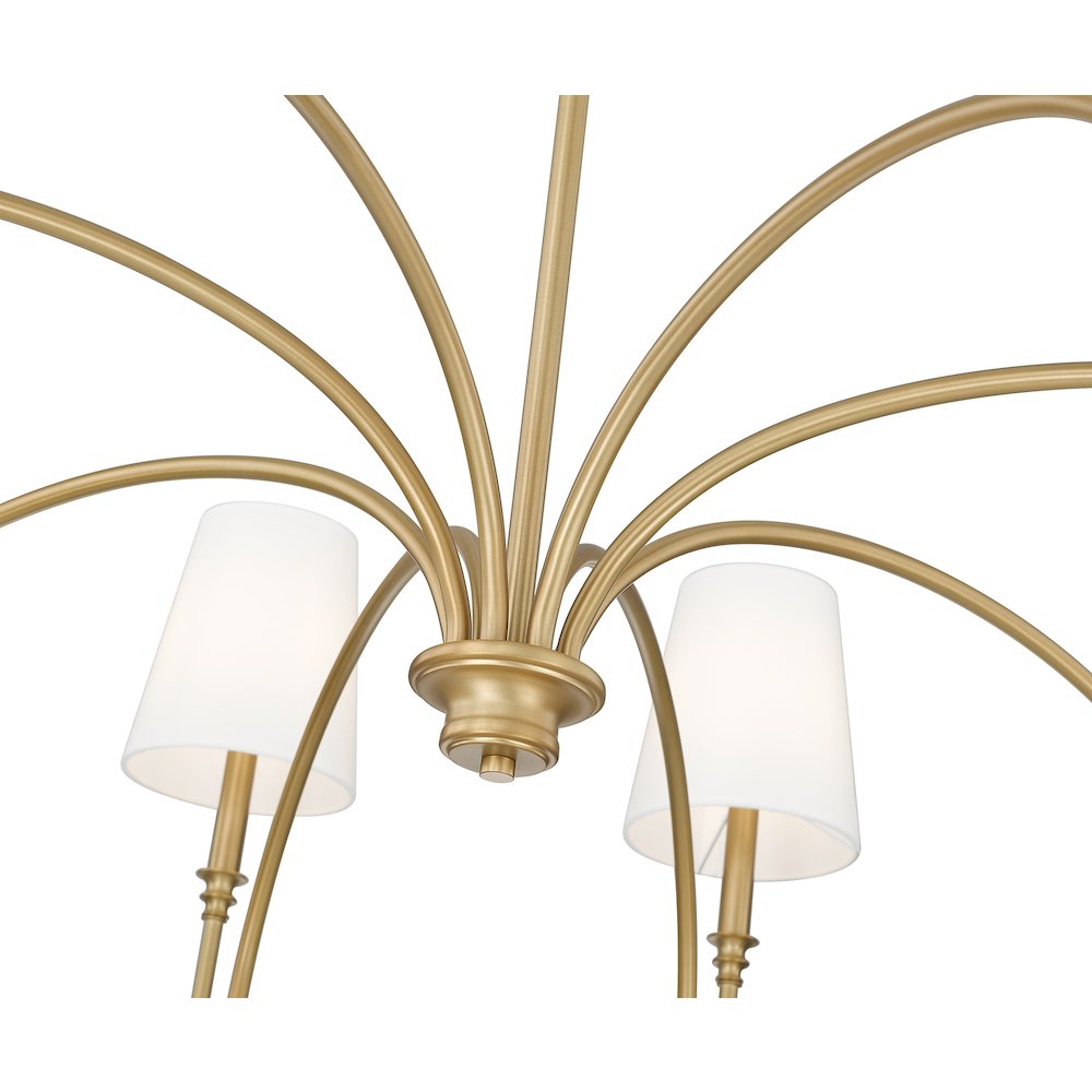 Z-Lite 8 Light Chandelier, Rubbed Brass