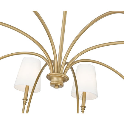 Z-Lite 8 Light Chandelier, Rubbed Brass