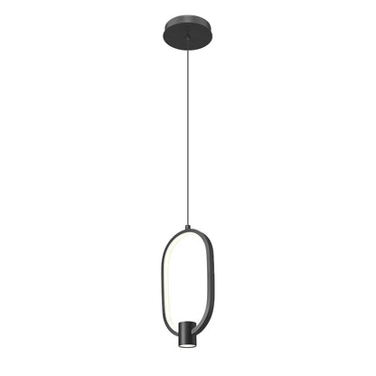 Z-Lite 1 Light Pendant, Matte Black