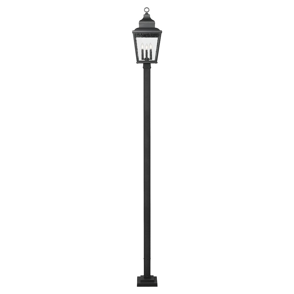 Z-Lite 3 Light Outdoor Post Mounted Fixture, Sand Black