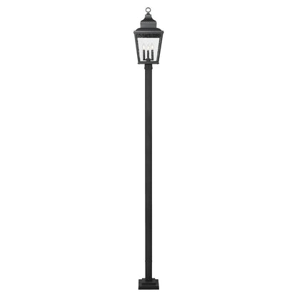 Z-Lite 3 Light Outdoor Post Mounted Fixture, Sand Black