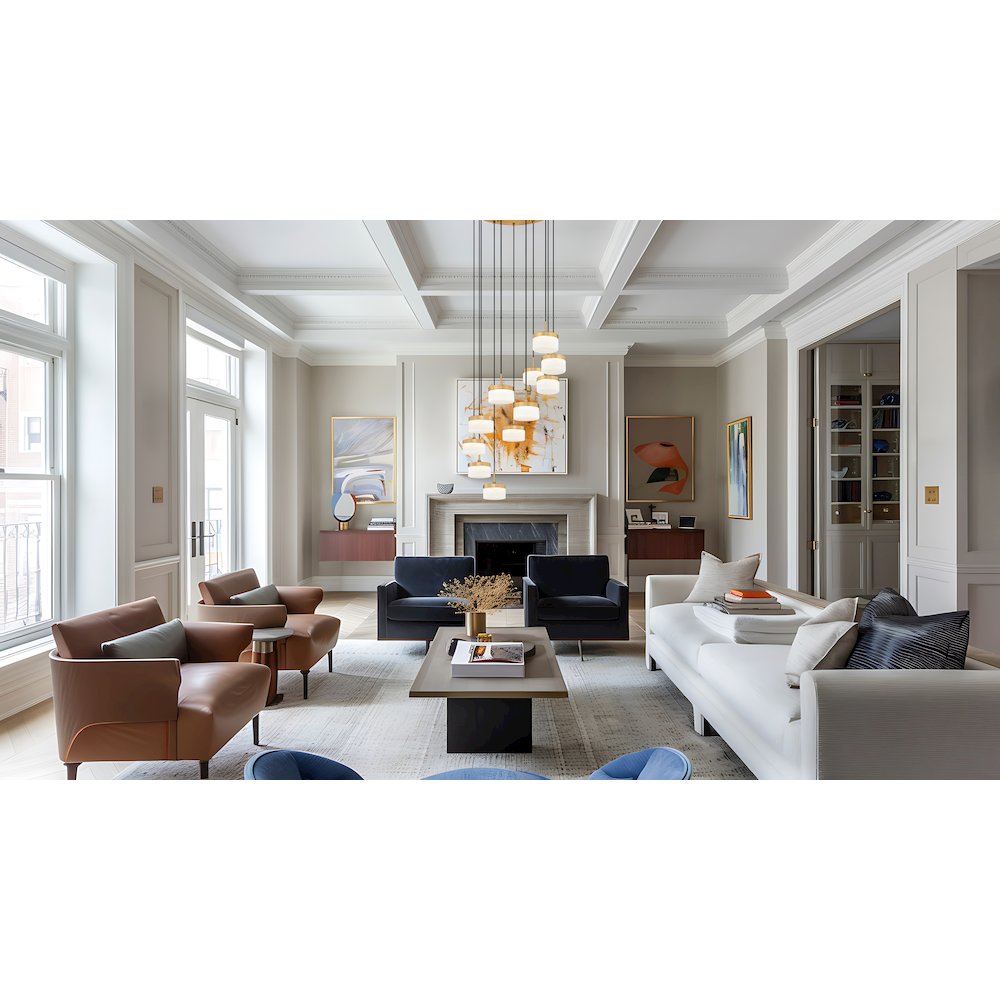 Z-Lite 11 Light Chandelier, Modern Gold