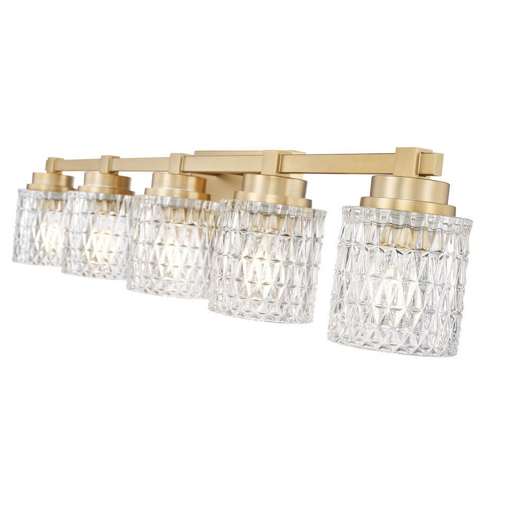 Z-Lite 5 Light Vanity, Modern Gold