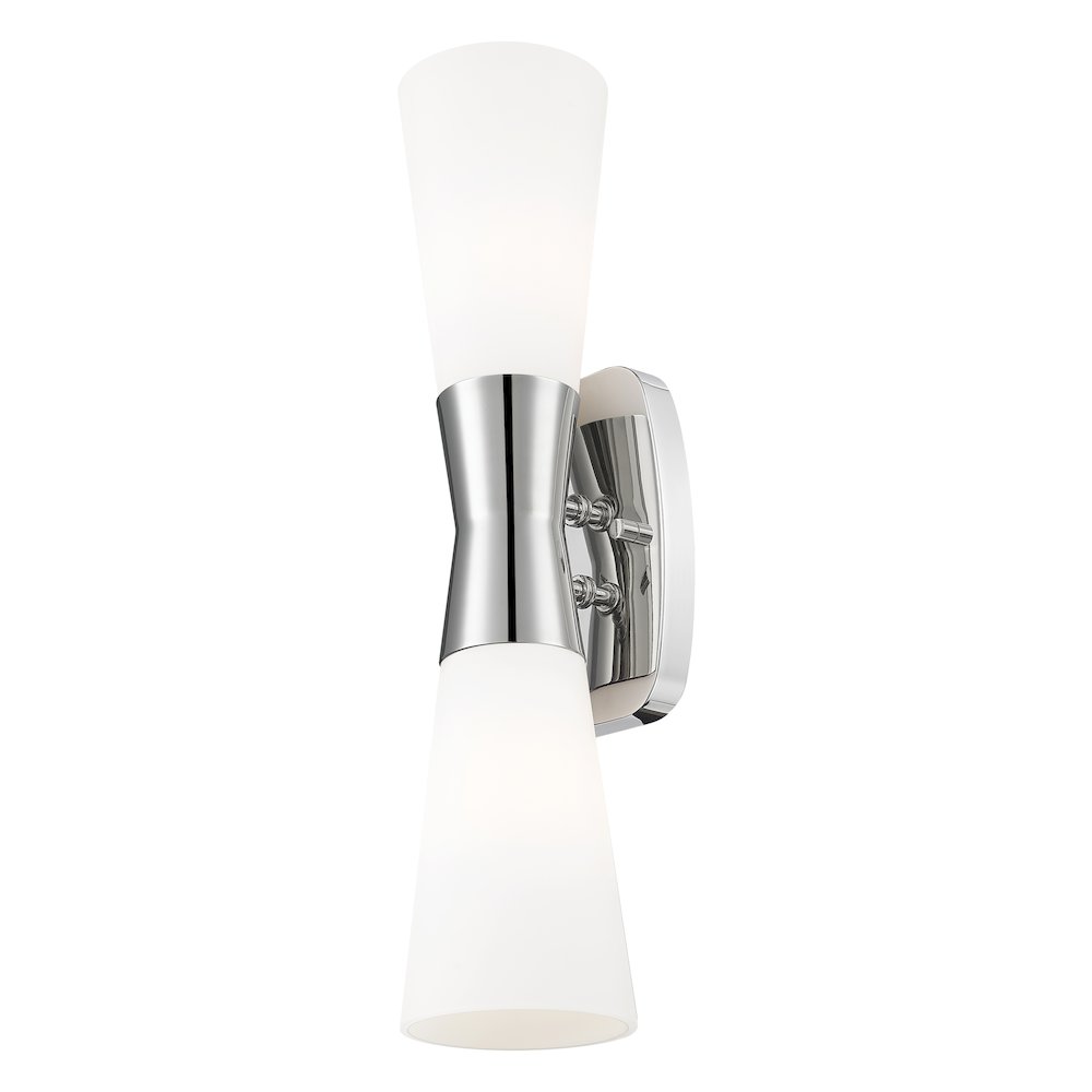 Z-Lite 2 Light Wall Sconce, Polished Nickel