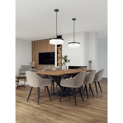 Z-Lite 1 Light Pendant, Matte Black