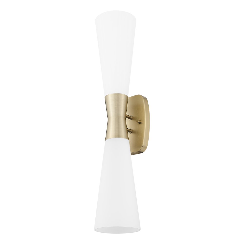Z-Lite 2 Light Wall Sconce, Modern Gold