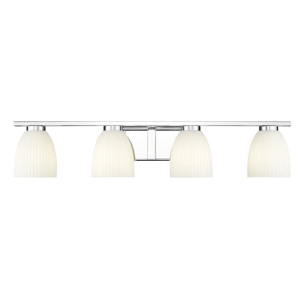 Z-Lite Naya 4 Light Vanity in Chrome color, Steel frame