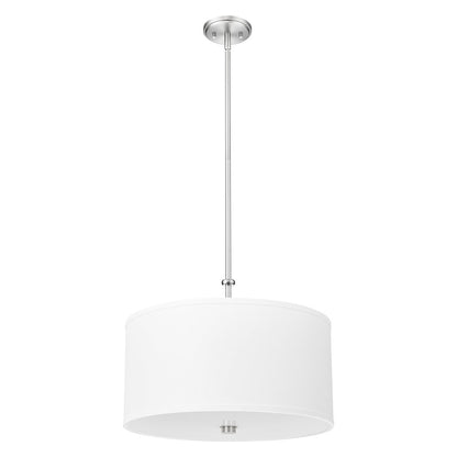 Z-Lite 1 Light Pendant, Brushed Nickel