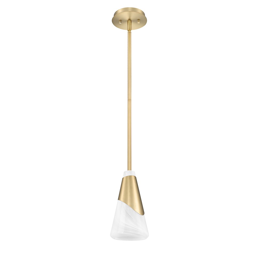 Z-Lite Aimie 1 Light Pendant, Modern Gold
