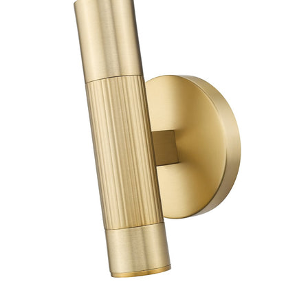 Z-Lite Stari 1 Light Wall Sconce in Modern Gold color, Steel frame