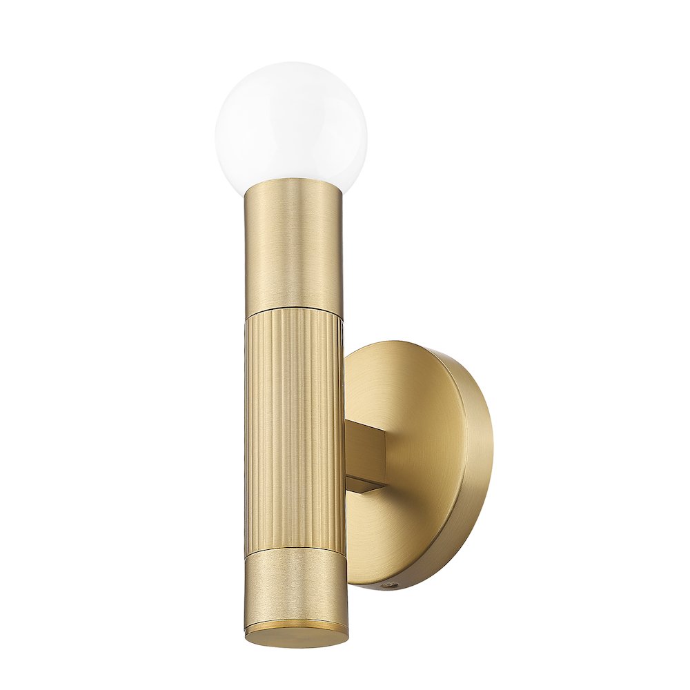 Z-Lite Stari 1 Light Wall Sconce in Modern Gold color, Steel frame