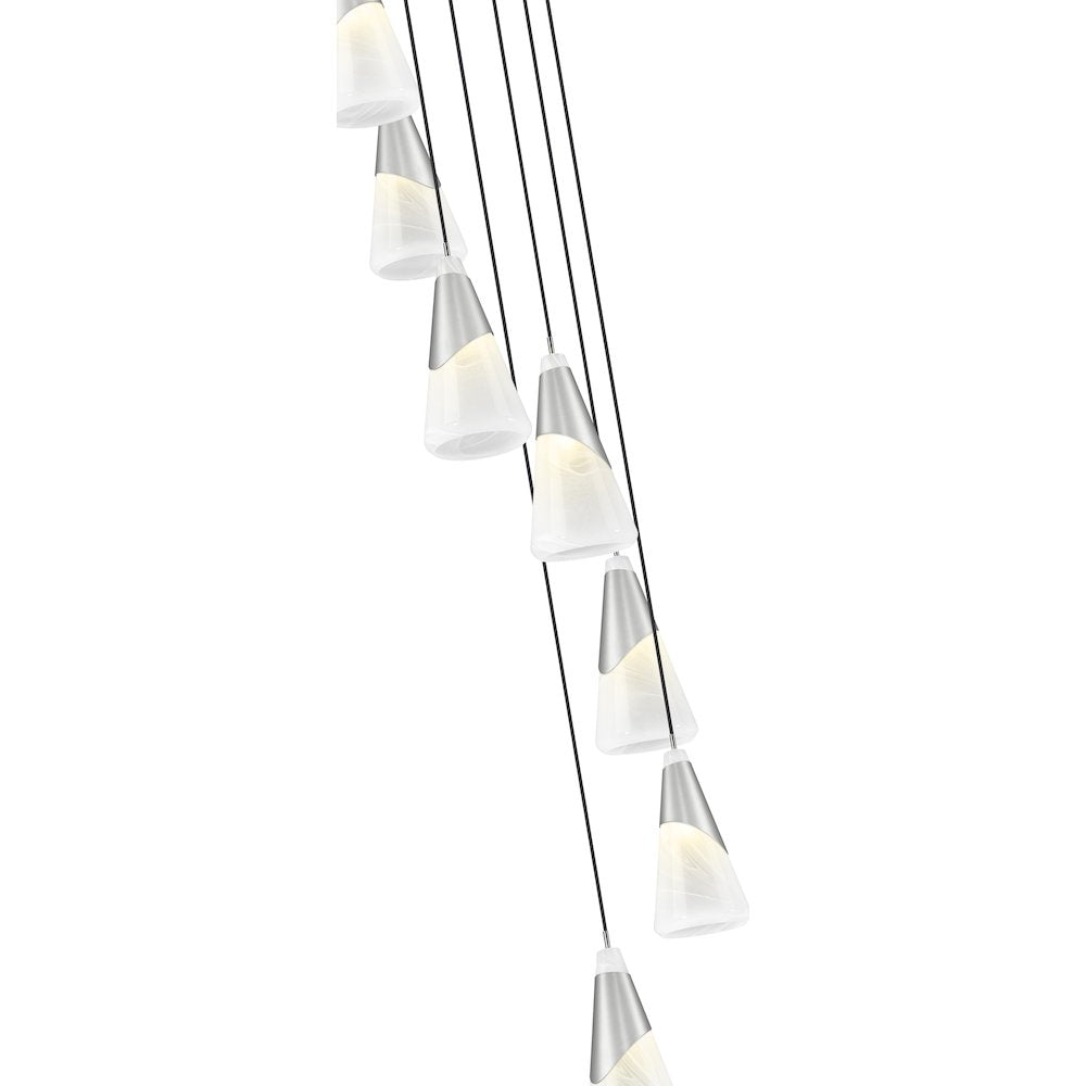 Z-Lite Aimie 7 Light Chandelier, Brushed Nickel