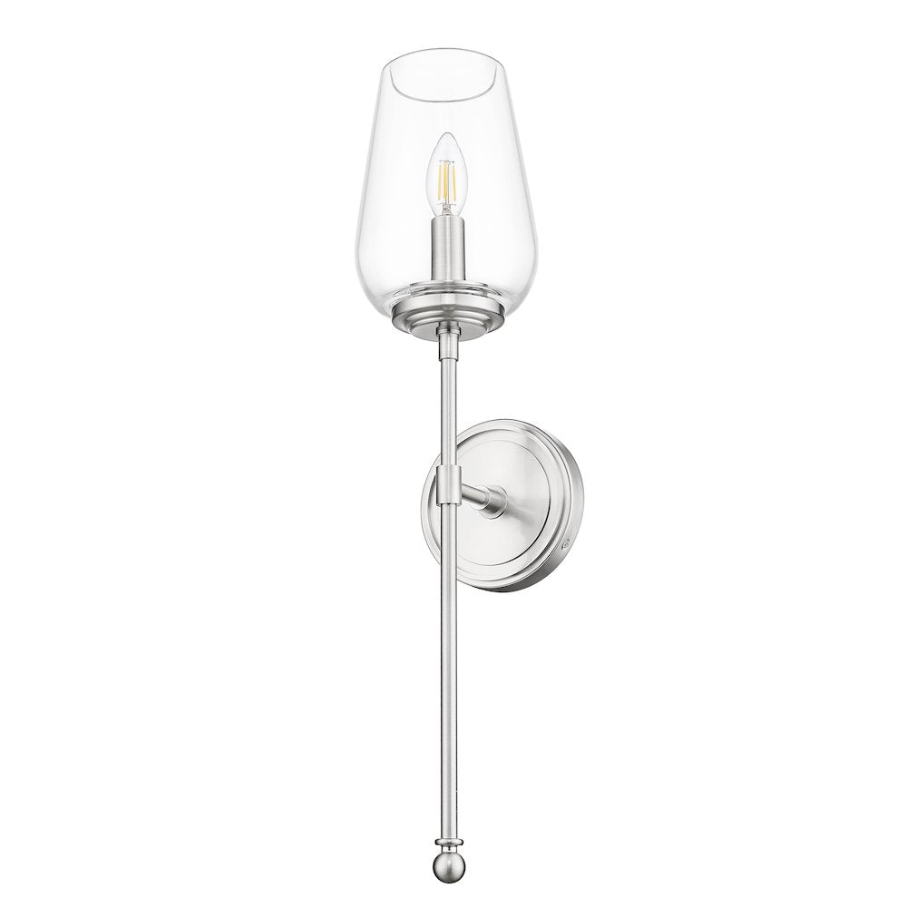Z-Lite 1 Light Wall Sconce, Brushed Nickel