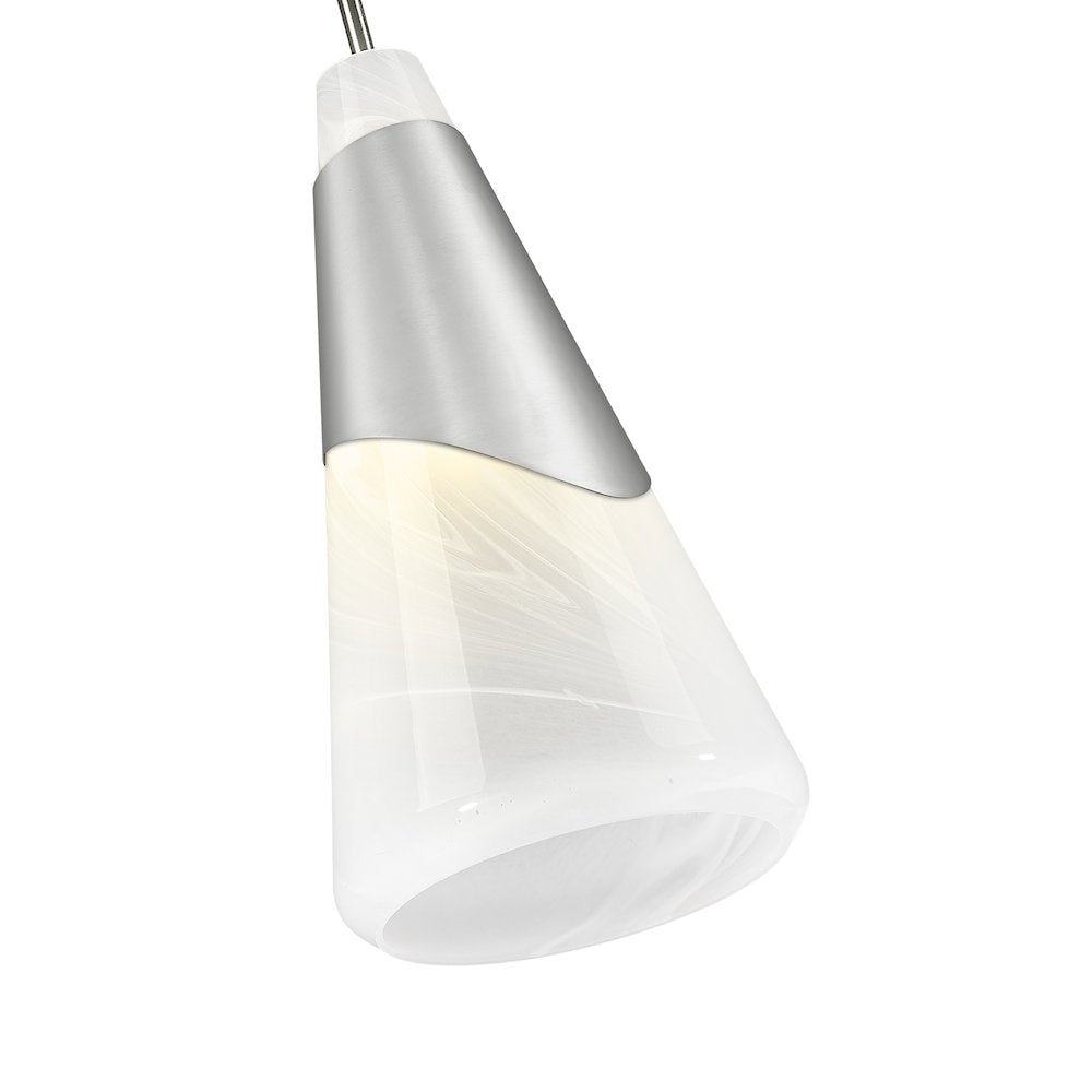 Z-Lite Aimie 1 Light Pendant, Brushed Nickel
