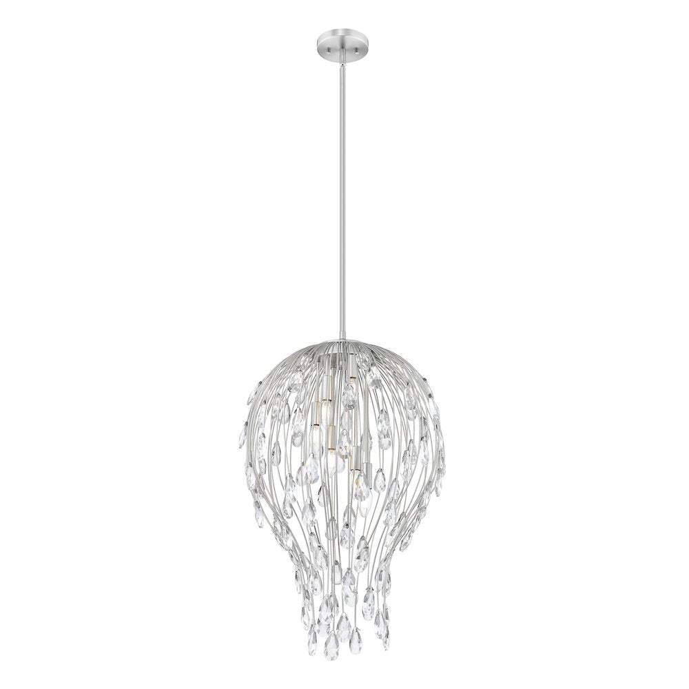Z-Lite 6 Light Pendant, Brushed Nickel