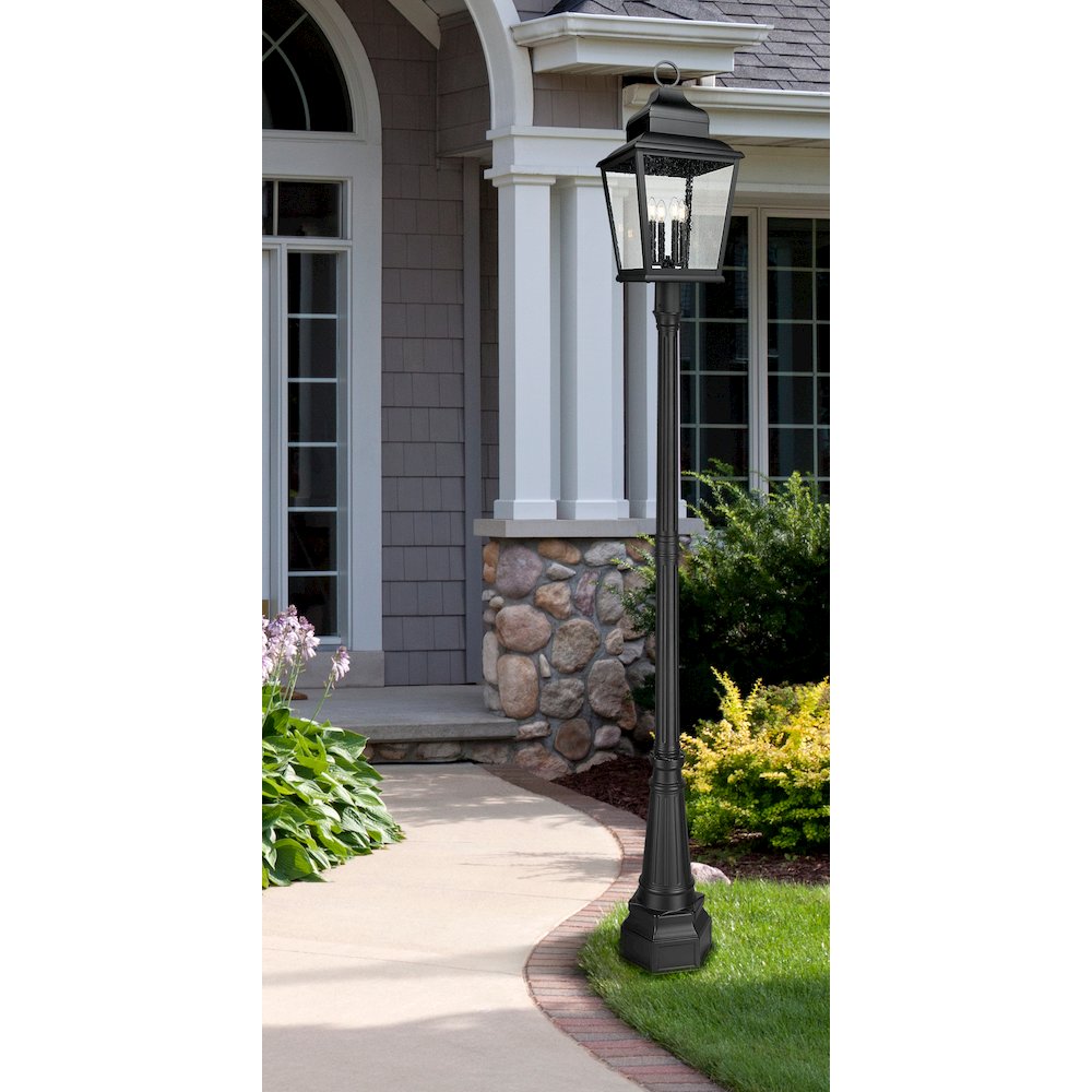 Z-Lite 4 Light Outdoor Post Mounted Fixture, Sand Black