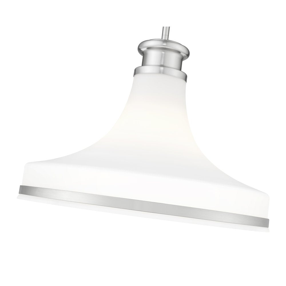 Z-Lite 1 Light Pendant, Brushed Nickel