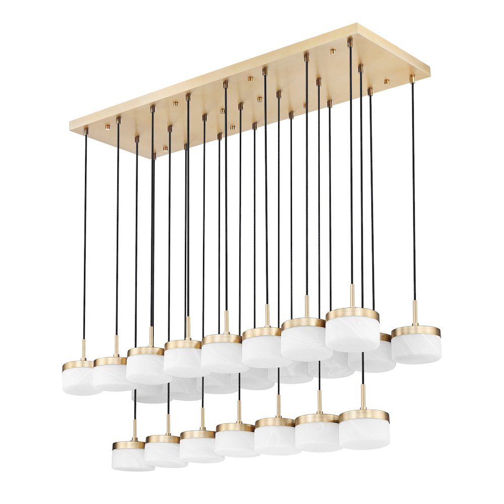 Z-Lite 23 Light Linear Chandelier, Modern Gold