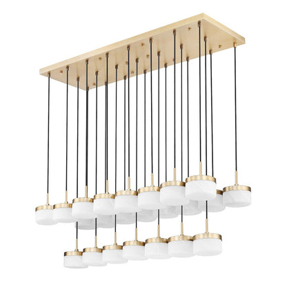 Z-Lite 23 Light Linear Chandelier, Modern Gold