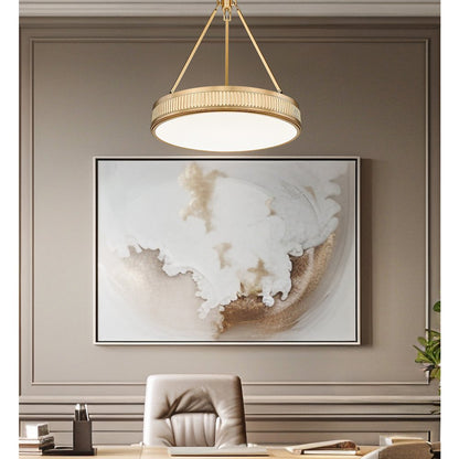Z-Lite 3 Light Pendant, Modern Gold