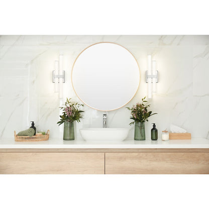 Z-Lite Zane 2 Light Vanity in Chrome  Frame Finish
