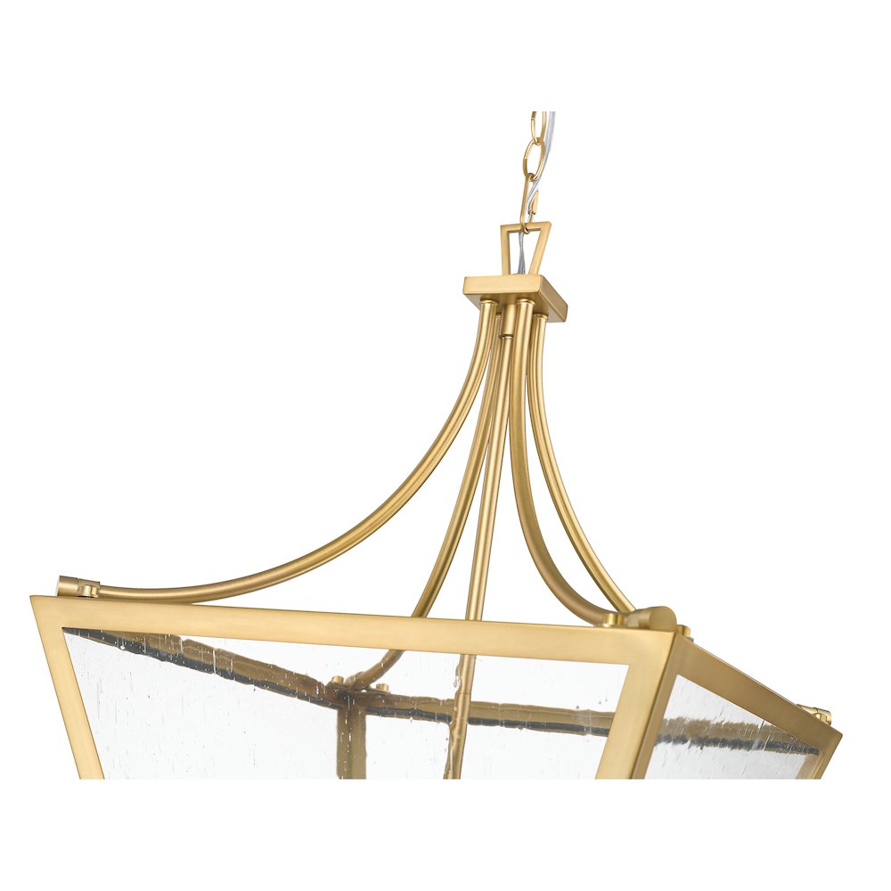 Z-Lite 4 Light Chandelier, Rubbed Brass