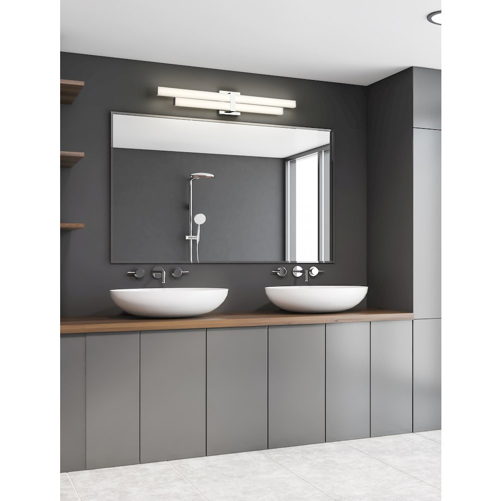 Z-Lite Zane 2 Light Vanity in Chrome  Frame Finish