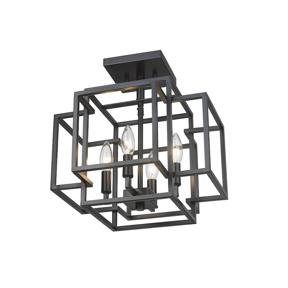Z-Lite 4 Light Semi Flush Mount