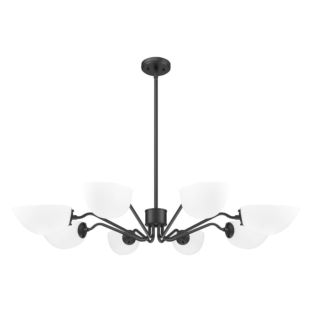 Z-Lite 8 Light Chandelier, Matte Black