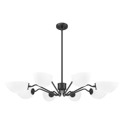 Z-Lite 8 Light Chandelier, Matte Black