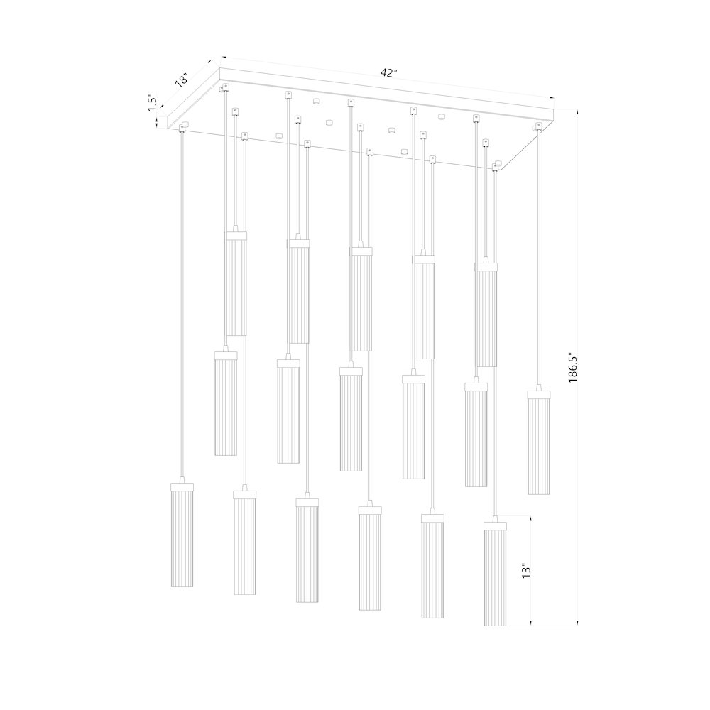 Z-Lite 17 Light Linear Chandelier