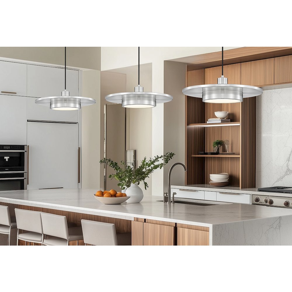 Z-Lite 1 Light Pendant, Brushed Nickel