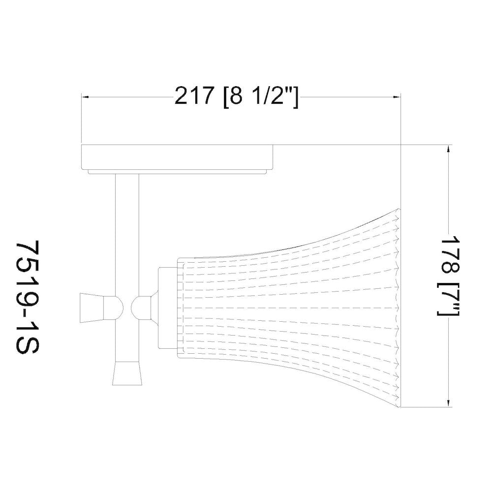 Z-Lite Belle 1 Light Wall Sconce in Chrome color, Steel frame