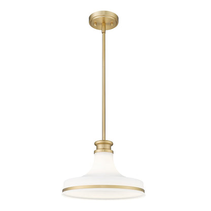 Z-Lite 1 Light Pendant, Modern Gold