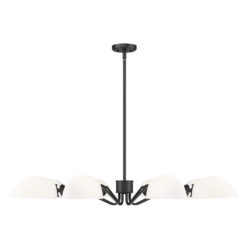 Z-Lite 8 Light Chandelier, Matte Black